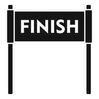 Running finish banner icon, simple style vector