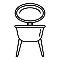 Brazier icon, outline style vector