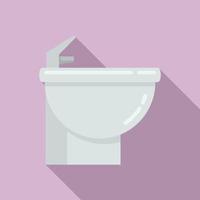 Home bidet icon, flat style vector