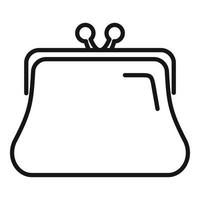 Compensation wallet icon, outline style vector