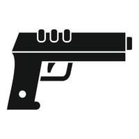 Security service pistol icon, simple style vector