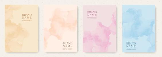 Set of abstract watercolor background. Elegant vector pattern