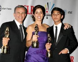 Tony Plana, Ana Ortiz, and Mark Indelicato in the Press Room at the ALMA Awards in Pasadena, CA on August 17, 2008 photo