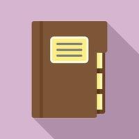 Syllabus paper folder icon, flat style vector