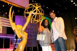 Sherri Shepherd and Cameron Mathison inside the Kodak theater piror to Daytime Emmys at the Kodak Theater in Hollywood, CA June 19, 2008 photo