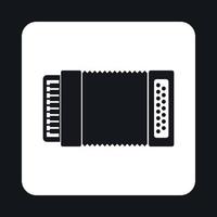 Accordion icon, simple style vector