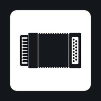 Accordion icon, simple style vector