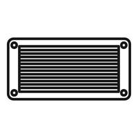 Ventilation duct icon, outline style vector