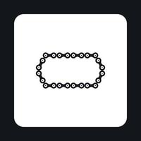 Bike chain icon, simple style vector