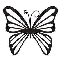 icono de mariposa raro, estilo simple vector