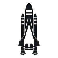 Space shuttle icon, simple style vector
