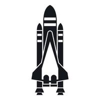 Space shuttle icon, simple style vector