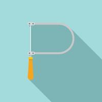 Coping saw icon, flat style vector