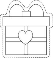 habilidades de tijera de regalo de san valentín vector