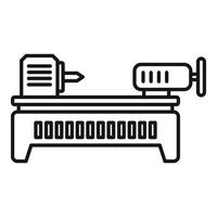 Lathe icon, outline style vector