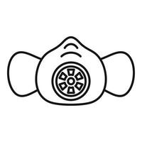 Breathe medical mask icon, outline style vector