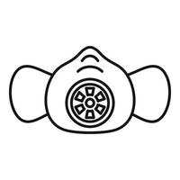 Breathe medical mask icon, outline style vector