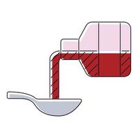 Medical syrup icon, flat style vector