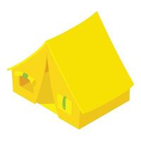 Tent icon, isometric style vector