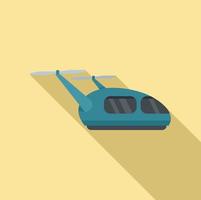 Smart unmanned taxi icon, flat style vector