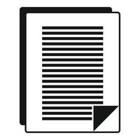 Business documents icon, simple style vector