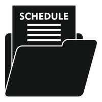 Syllabus schedule icon, simple style vector