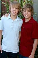 Cole and Dylan Sprouse arriving to the Camp Ronald McDonald Event on the backlot of Universal Studios, in Los Angeles, CA on October 26, 2008 photo