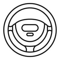 Control steering wheel icon, outline style vector