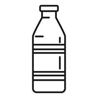 icono de botella de leche, estilo de esquema vector