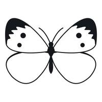 Butterfly with pattern on wings icon, simple style vector