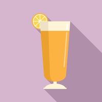 Summer fresh juice icon, flat style vector