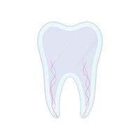 Tooth nerve icon, cartoon style vector