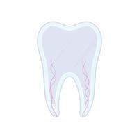 Tooth nerve icon, cartoon style vector