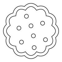 Cookies icon, outline style vector