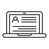 Online allowance icon, outline style vector