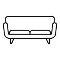 Soft sofa icon, outline style vector