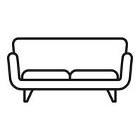 Soft sofa icon, outline style vector