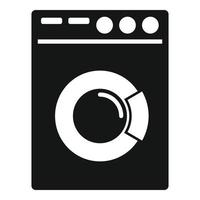 Wash machine icon, simple style vector