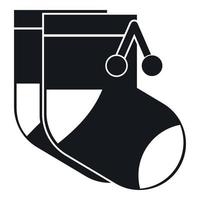 icono de calcetines de bebé, estilo simple vector