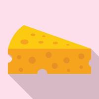 Cheese dairy icon, flat style vector