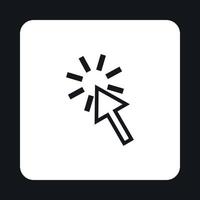 Cursor arrow is pointing icon, simple style vector