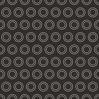 Seamless geometric pattern with light circles on dark brown background. Vector print for fabric background