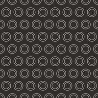 Seamless geometric pattern with light circles on dark brown background. Vector print for fabric background