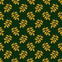 Seamless vintage geometric pattern. Golden leaves. Vector texture. fashionable print for textiles, wallpaper and packaging.