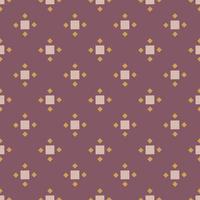 Seamless geometric pattern with light squares on violet background. Vector print for fabric background