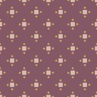 Seamless geometric pattern with light squares on violet background. Vector print for fabric background