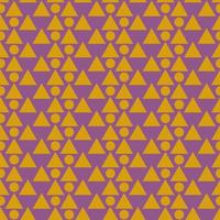 Seamless geometric pattern with golden triangles and circles in art deco style. Vector print for fabric background
