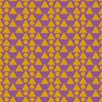 Seamless geometric pattern with golden triangles and circles in art deco style. Vector print for fabric background