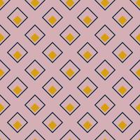 Seamless geometric pattern in art deco style with golden rhombus. Vector print for fabric background
