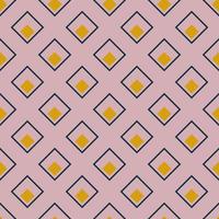 Seamless geometric pattern in art deco style with golden rhombus. Vector print for fabric background